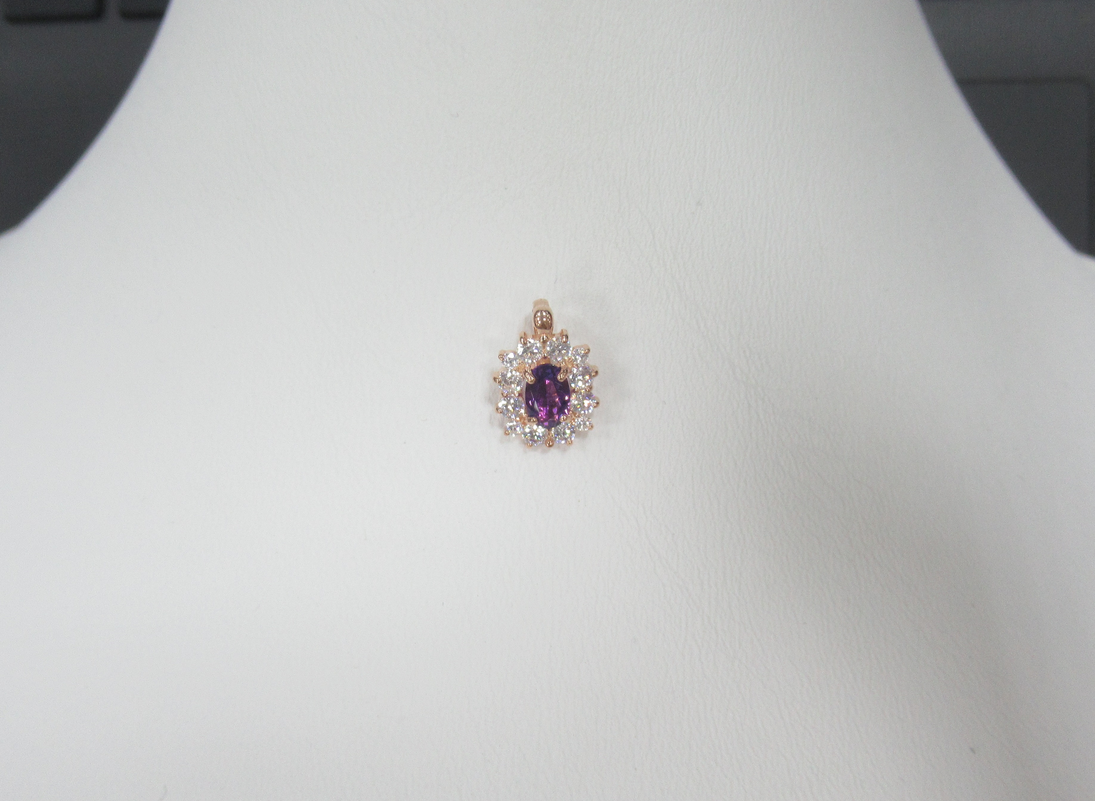 Серебряная подвеска с аметистом